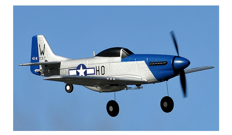 טיסן חשמלי TOP-RC ארבעה ערוצים למתקדמים כנף תחתית דגם מוסטנג P-51D