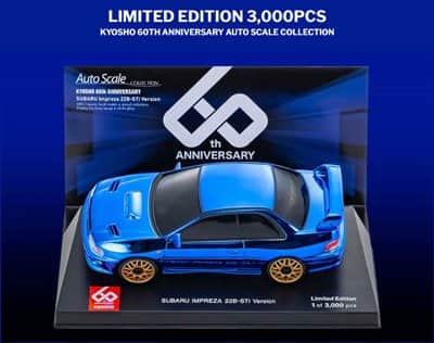 MZP457CBL-ASC MA020N SUBARU Impreza 22B-STi Version Chrome Blue Kyosho 60th Anniversary -1