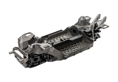 טרקסס מיני XRT מוכנה לנסיעה - בראשלס 4X4 בגודל 1/16 בצבע כתום (ללא סוללה ומטען )