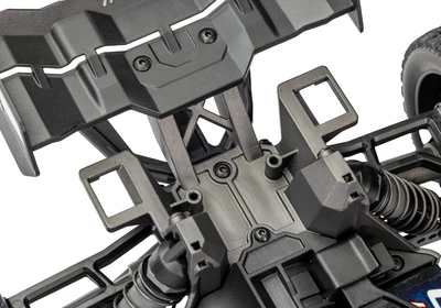 טרקסס מיני XRT מוכנה לנסיעה - בראשלס 4X4 בגודל 1/16 בצבע כחול (ללא סוללה ומטען )