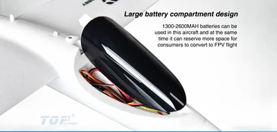 דאון חשמלי דגם T1800 חברת TOPRC ARF מוטות כנף 1800 מ"מ מנוע עילי