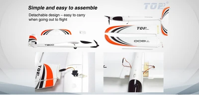 דאון חשמלי דגם T1800 חברת TOPRC ARF מוטות כנף 1800 מ"מ מנוע עילי