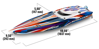 סירת מירוץ דגם ספרטן SR כתומה מוכנה להשטה תוצרת טרקסס