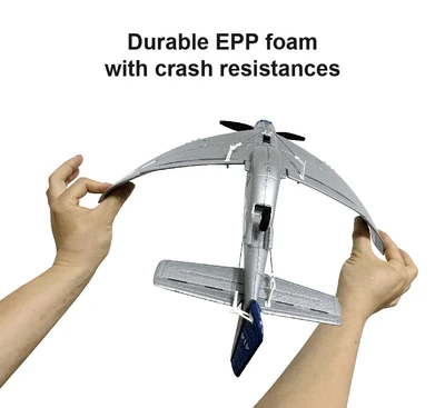 טיסן חשמלי TOP-RC ארבעה ערוצים למתקדמים כנף תחתית דגם מוסטנג P-51D