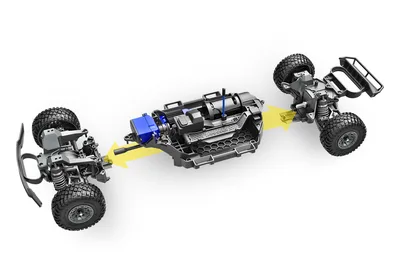 טרקסס מיני סלאש 4X4 בראשלס מוכנה לנסיעה בגודל 1/16 בצבע ירוק