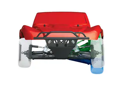 טרקסס סלאש HD VXL בגודל 1/10 שורט קורס בראשלס הדגם החדש בצבע אדום