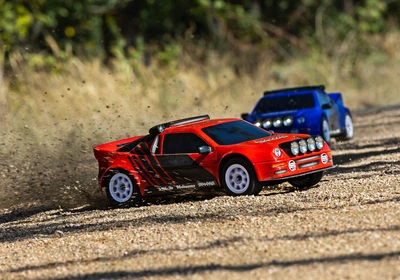טרקסס מיני ראלי בראשלס 3S דגם פורד RS200 אדום/שחור מוכנה לנסיעה