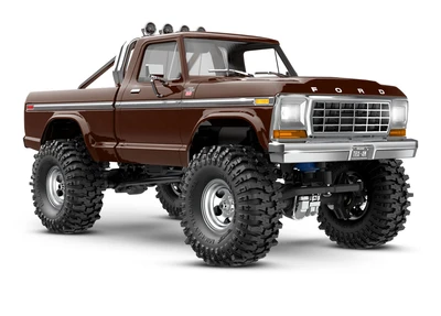 זחלן טרקסס 1/18 פורד F-150 דגם TRX-4M מוכן לנסיעה בצבע חום