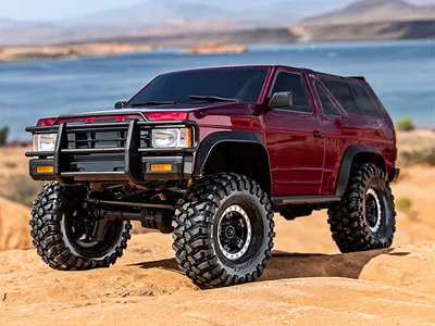 זחלן טרקסס 1/10 דגם ניסאן פאת'פיינדר החדש TRX-4 הנעה 4X4 מוכן לנסיעה ( אדום )